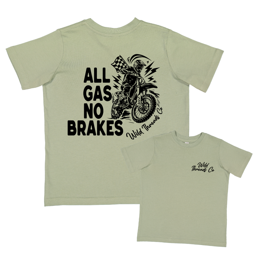 All Gas No Brakes Tee: Sage