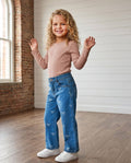 Kids Bow Belle Medium Wash Denim Jeans
