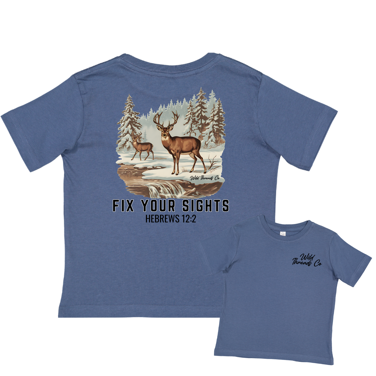 Fix Your Sights Tee: Indigo