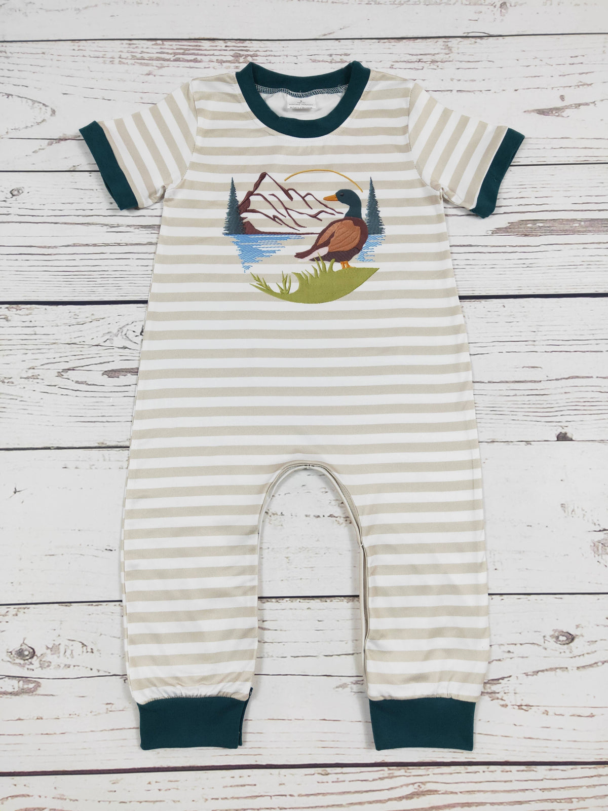 Duck Printed Baby Hunting Romper